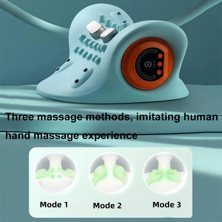 JJ-001 EMS Hot Compress Pulse Multifunctional Shoulder and Neck Massager - Blue