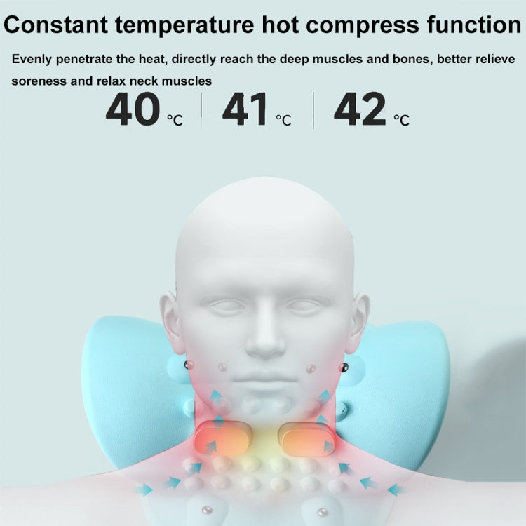 JJ-001 EMS Hot Compress Pulse Multifunctional Shoulder and Neck Massager - Blue