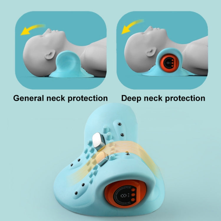 JJ-001 EMS Hot Compress Pulse Multifunctional Shoulder and Neck Massager - Blue