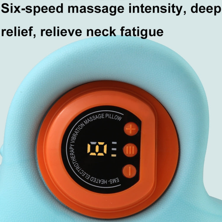 JJ-001 EMS Hot Compress Pulse Multifunctional Shoulder and Neck Massager - Blue