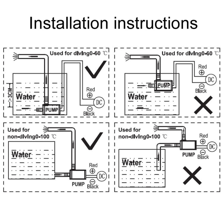 DC12V Solar Micro Brushless Cold Water Circulating Fountain Water Pump, Model: QR30E