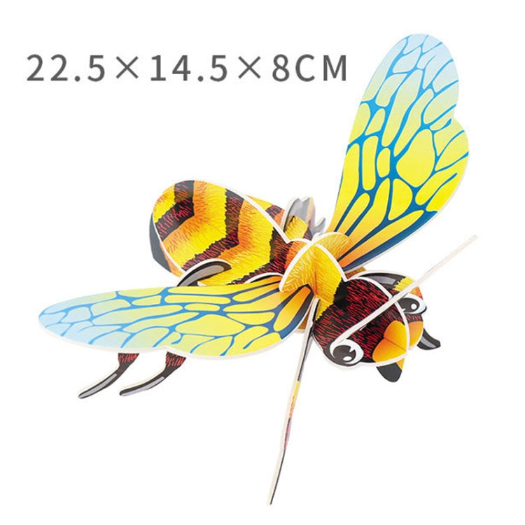 Children Insects Cognition DIY 3D Puzzle KT Board Handmade Simulation Animal Model Toys, Model: Bee