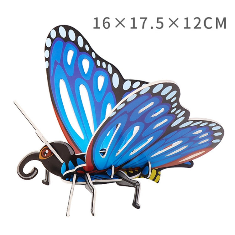 Children Insects Cognition DIY 3D Puzzle KT Board Handmade Simulation Animal Model Toys, Model: Butterfly
