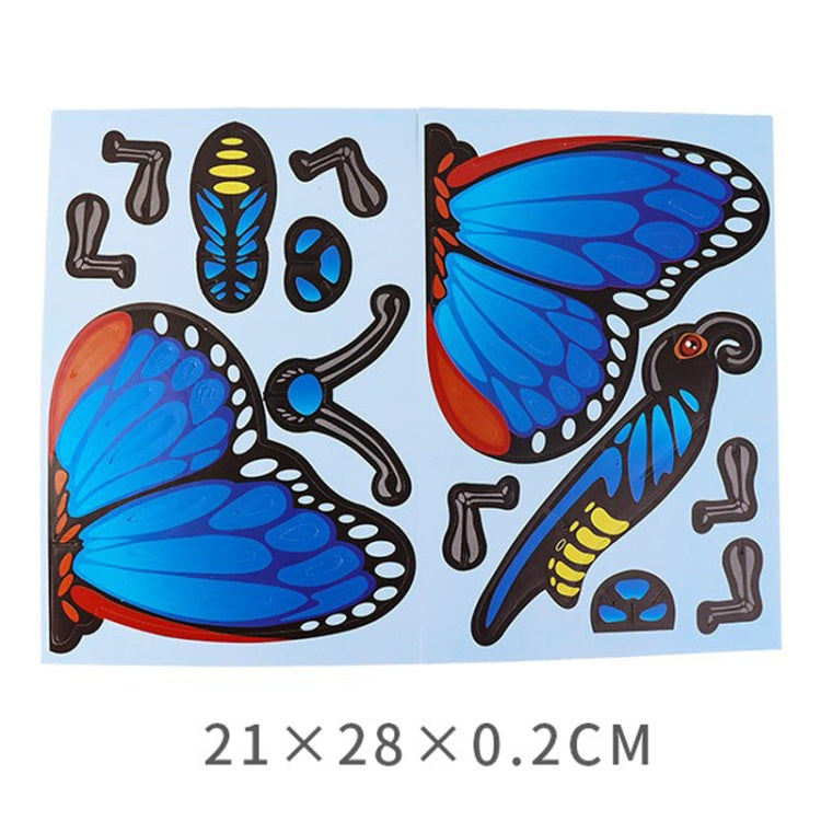Children Insects Cognition DIY 3D Puzzle KT Board Handmade Simulation Animal Model Toys, Model: Butterfly