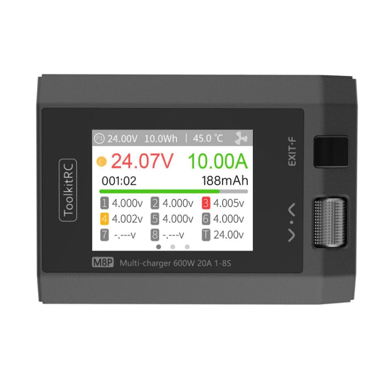 ToolkitRC M8P Aerial Model Drone Powerful Li-Po Battery Balance Charger - Black