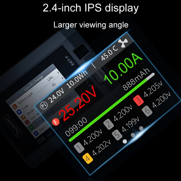 ToolkitRC M8P Aerial Model Drone Powerful Li-Po Battery Balance Charger - Black