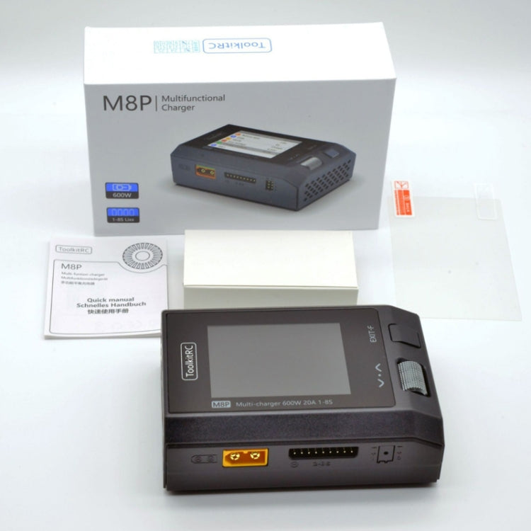 ToolkitRC M8P Aerial Model Drone Powerful Li-Po Battery Balance Charger - Black