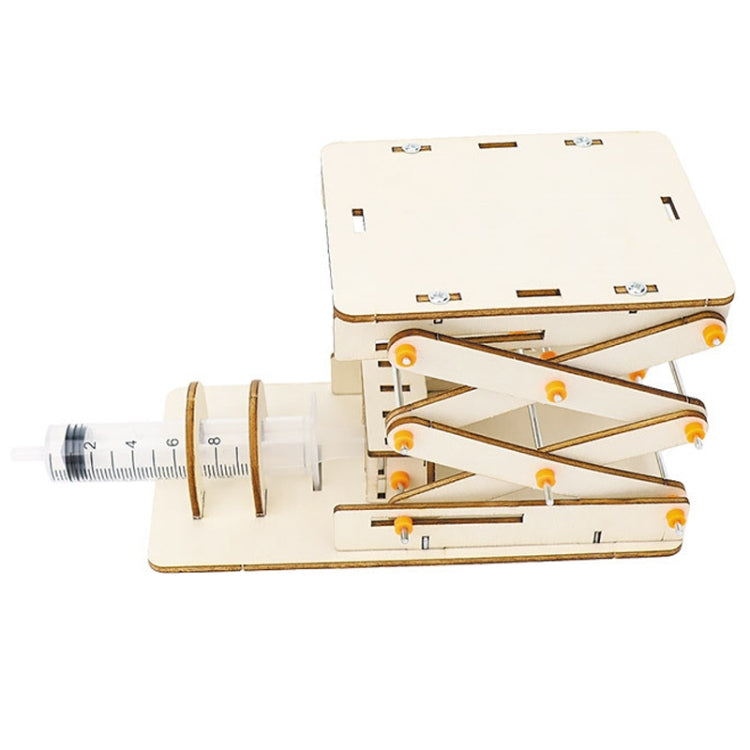 Hydraulic Lifting Platform Crane Model DIY Technology Teaching Aids Children Homemade Assembly Toy