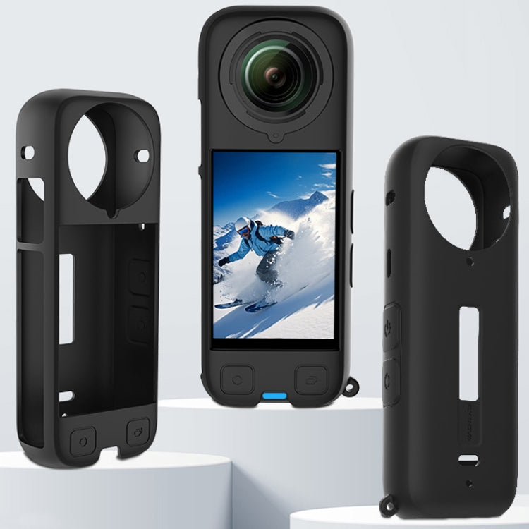 For Insta360 X4 CYNOVA OX4-JST-CY Body Silicone Case - Black