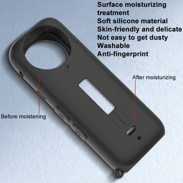 For Insta360 X4 CYNOVA OX4-JST-CY Body Silicone Case - Black