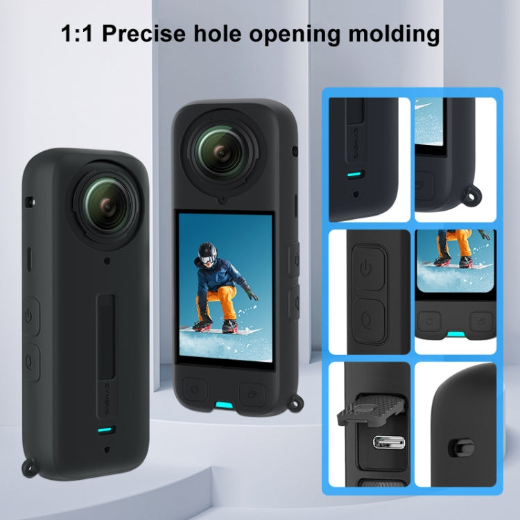 For Insta360 X4 CYNOVA OX4-JST-CY Body Silicone Case - Black