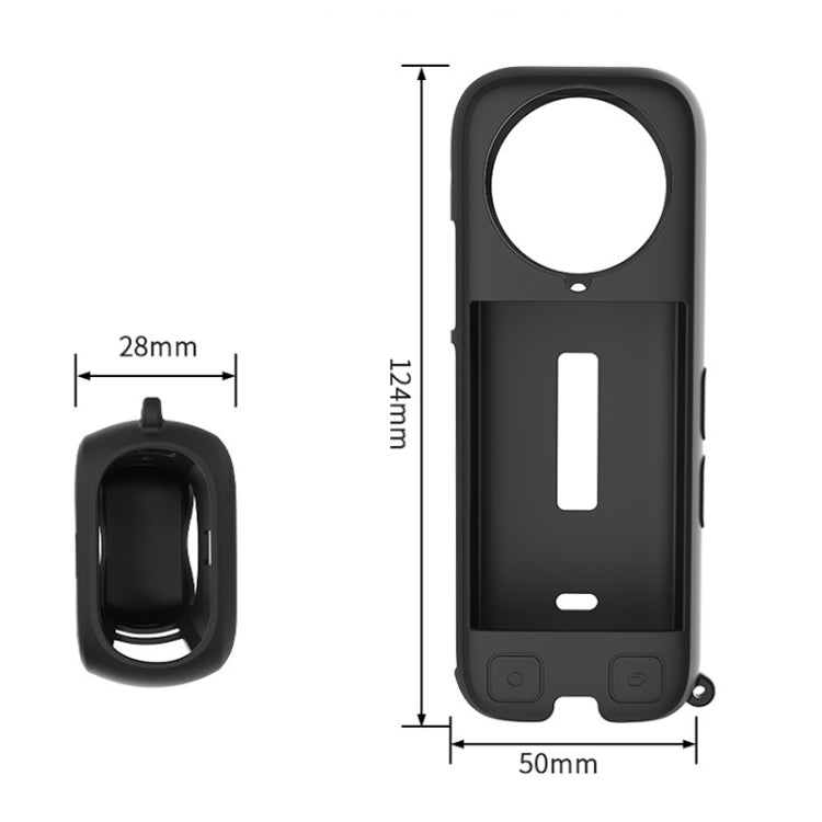 For Insta360 X4 CYNOVA OX4-JST-CY Body Silicone Case - Black