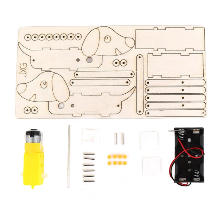 Children DIY Robot Dog Invention Bionic Electrical Quadrupedal Robot Science Experiment Small Work