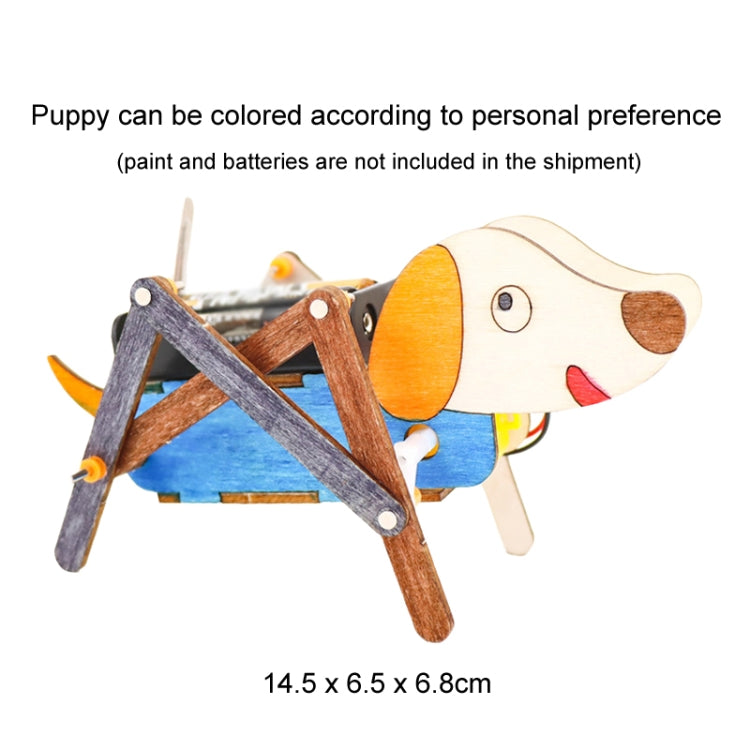 Children DIY Robot Dog Invention Bionic Electrical Quadrupedal Robot Science Experiment Small Work