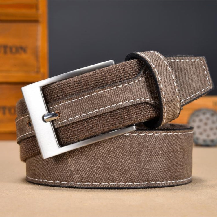 130cm Canvas Splicing Men Casual Belt Versatile Student Belt