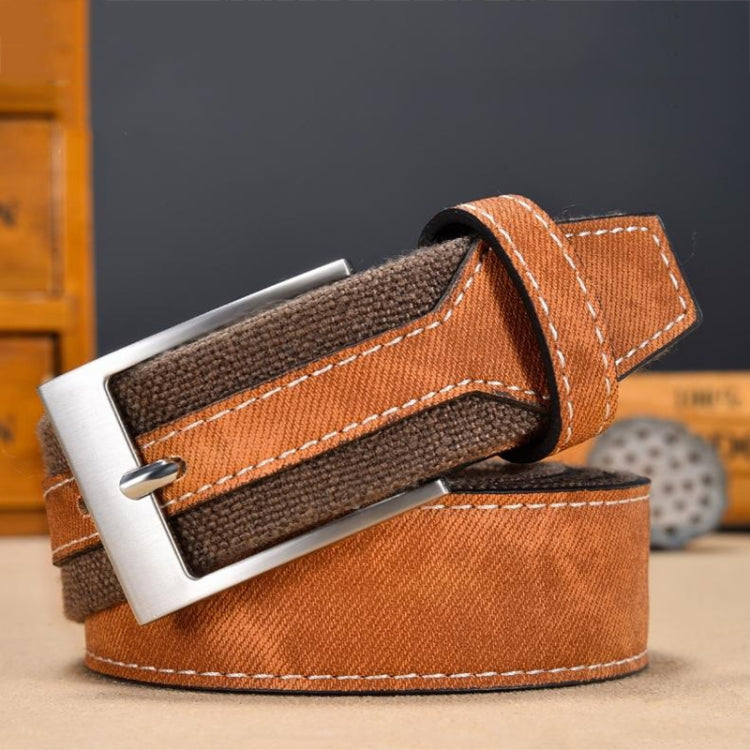 130cm Canvas Splicing Men Casual Belt Versatile Student Belt