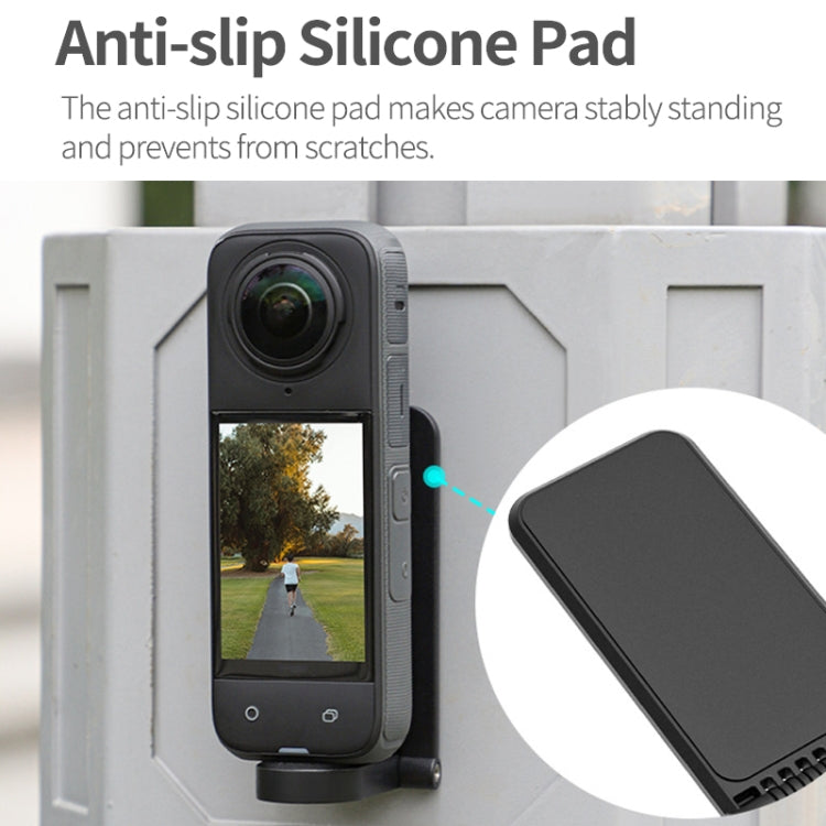 For Insta360 X5 / X4 / X3 Sunnylife X4-ZJ827 Magnetic Stand Base Handheld Handle Desktop Support Accessories - Black