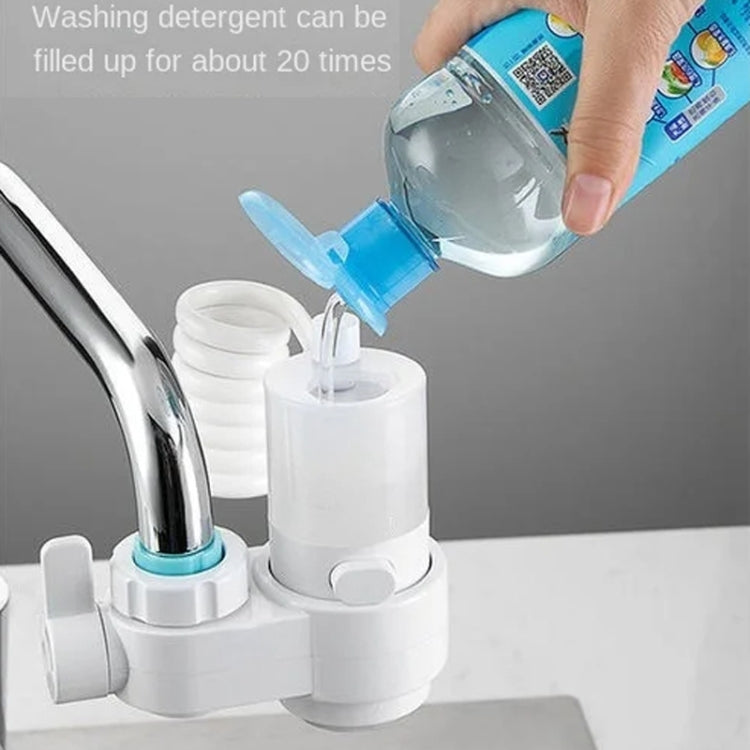 Kitchen Foam Pumping Flushing Water Faucet Extender - White