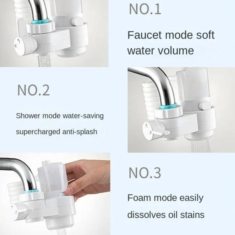 Kitchen Foam Pumping Flushing Water Faucet Extender - White