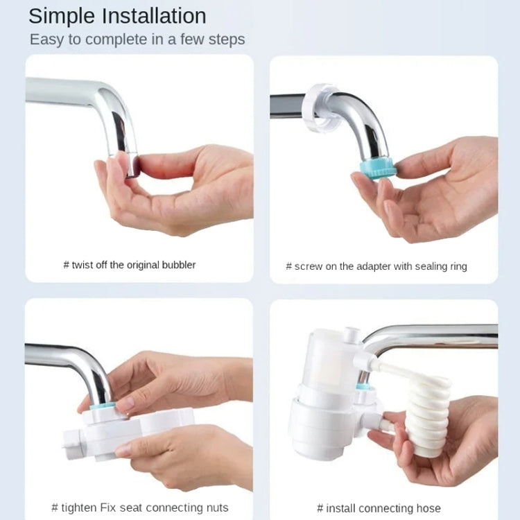 Kitchen Foam Pumping Flushing Water Faucet Extender - White