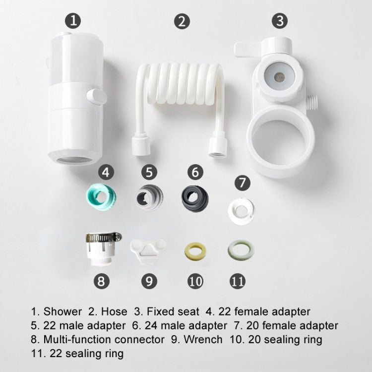Kitchen Foam Pumping Flushing Water Faucet Extender - White