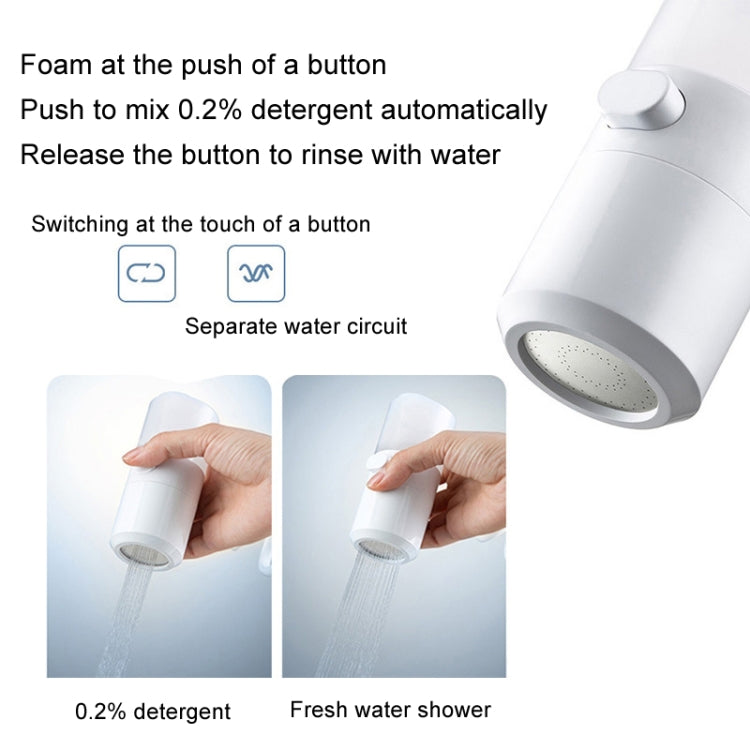 Kitchen Foam Pumping Flushing Water Faucet Extender - White