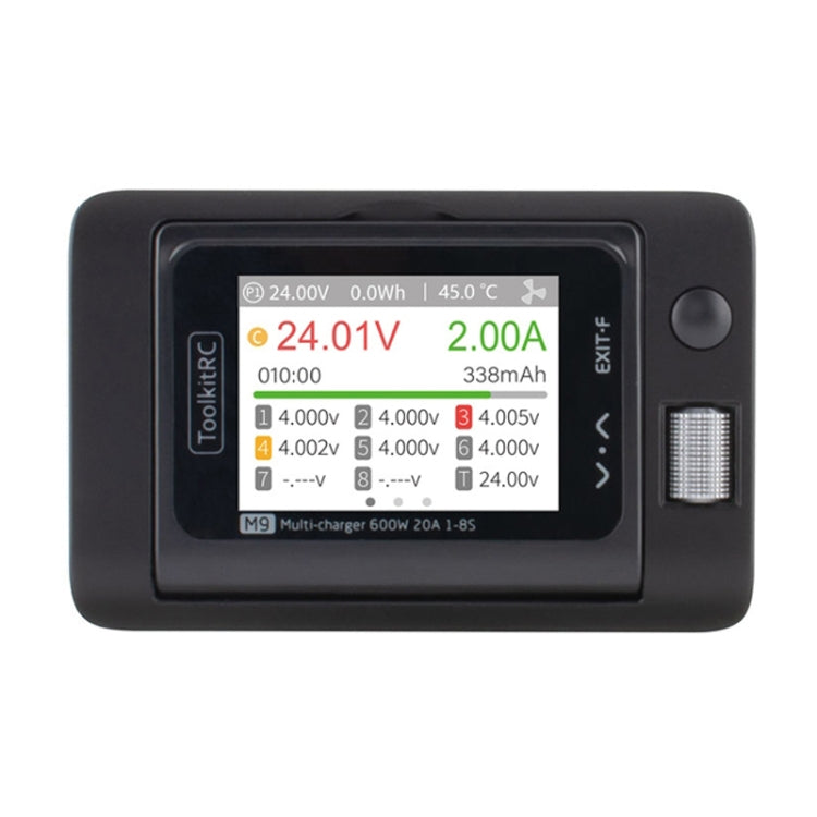 ToolkitRC M9 600W Airplane Li-Po Battery Balance Charger With Voice Function - Black