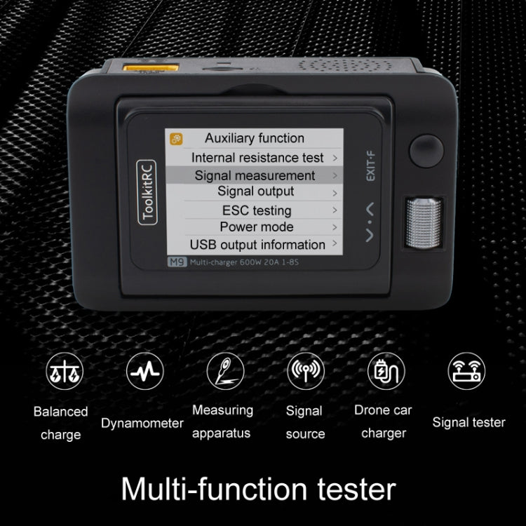 ToolkitRC M9 600W Airplane Li-Po Battery Balance Charger With Voice Function - Black