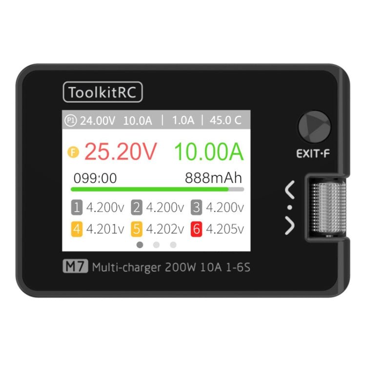 ToolkitRC M7 Boat Model Aviation Li-Po Battery Balance Charger - Black
