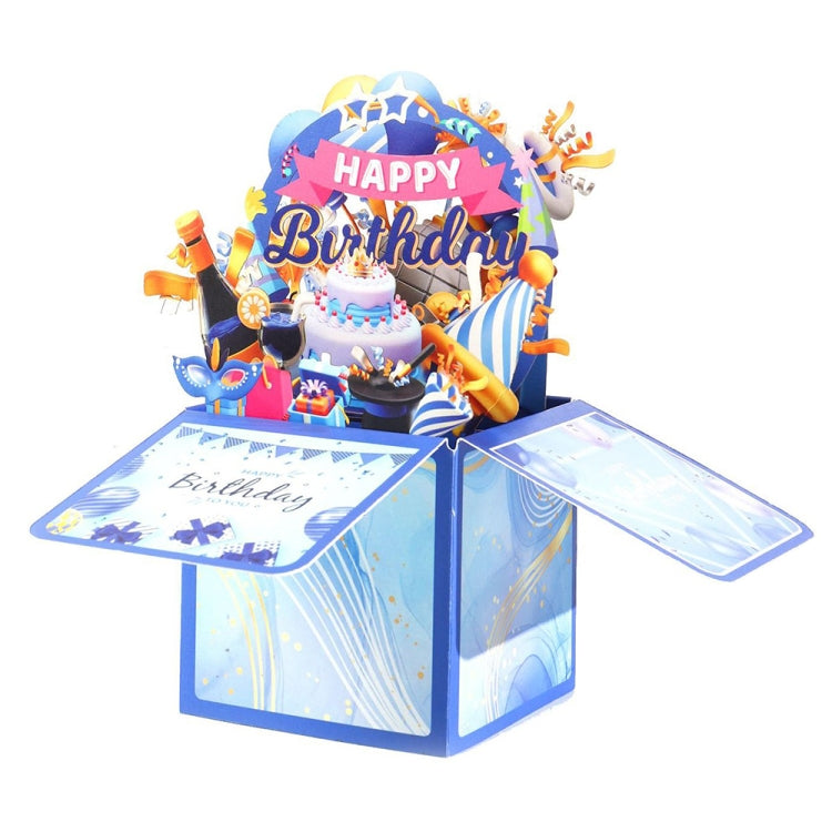 Colorful 3D Three-dimensional Handmade Hollow Paper Carving Birthday Card