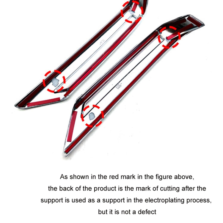 For 2024 Suzuki Spacia Custom Right-Hand Drive Rear Bumper Fog Lamp Trim Strip - Electroplating Mirror