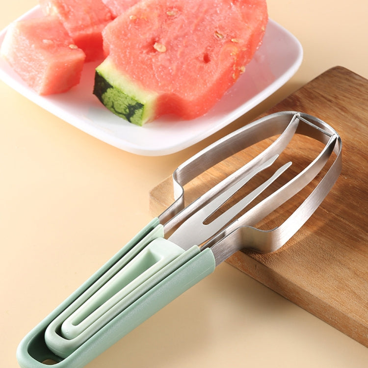 3-in-1 Watermelon Tools Stainless Steel Watermelon Popsicle Cutter Fruit Slicer Peeler Knife Fork