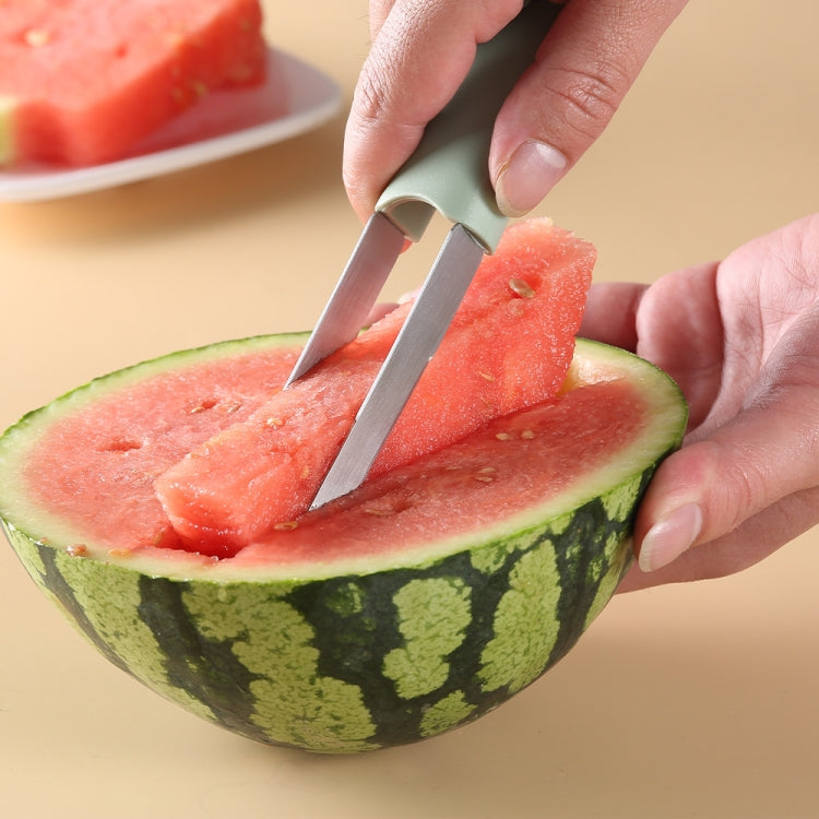 3-in-1 Watermelon Tools Stainless Steel Watermelon Popsicle Cutter Fruit Slicer Peeler Knife Fork