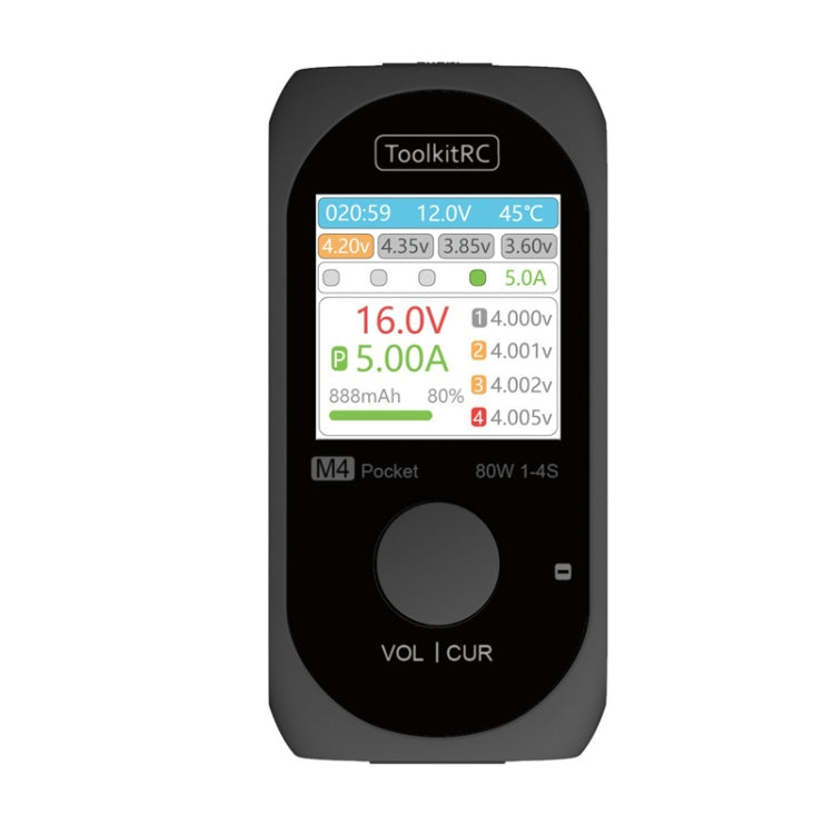 ToolkitRC M4Pocket Modeling LiPo Battery Balance Pocket Charger - Black