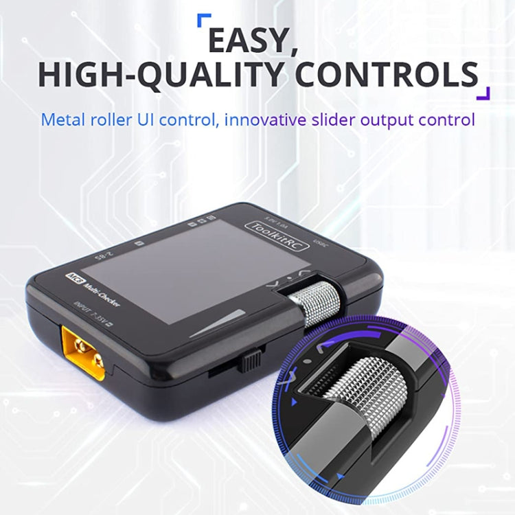 ToolkitRC MC8 Multifunctional Electrical Display Power Detection Signal PD Charger - Black
