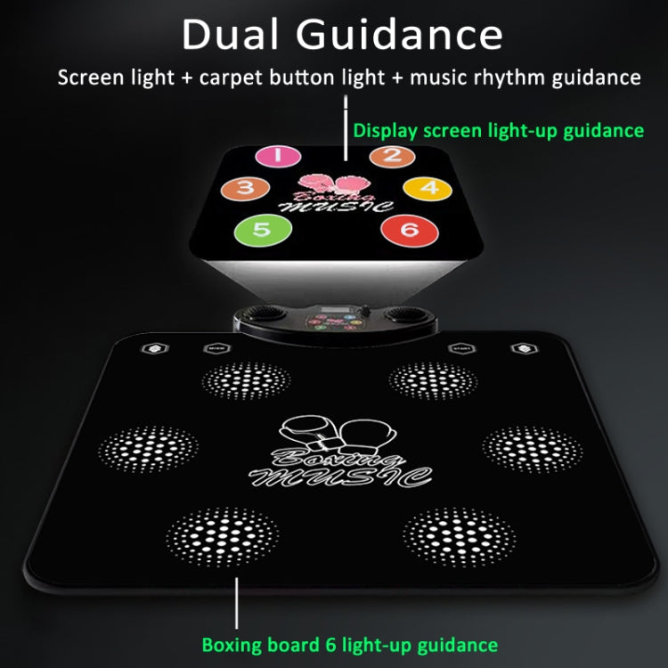 2 In 1 Bluetooth Music Boxing Dance Mat 6 Modes With Guidance Light For Adult and Children 60 x 70 x 6cm 60 x 70 x 6cm