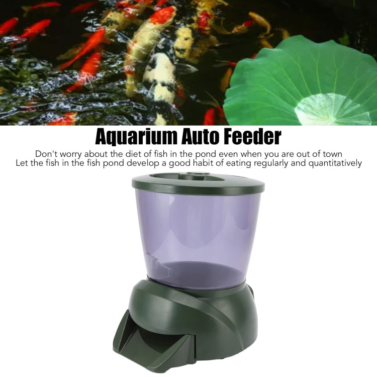 4.25L Aquarium Automatic Feeder Timing Dosing Fish Tank Pond Feeder - Green