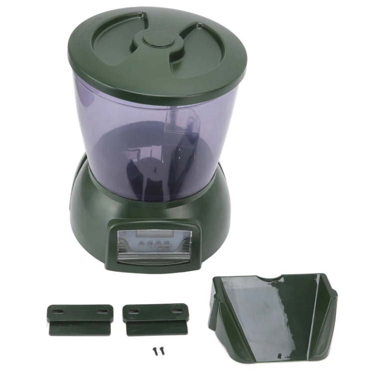 4.25L Aquarium Automatic Feeder Timing Dosing Fish Tank Pond Feeder - Green