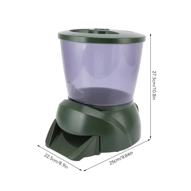 4.25L Aquarium Automatic Feeder Timing Dosing Fish Tank Pond Feeder - Green