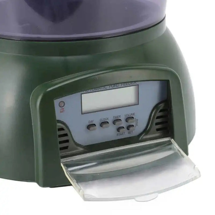 4.25L Aquarium Automatic Feeder Timing Dosing Fish Tank Pond Feeder - Green