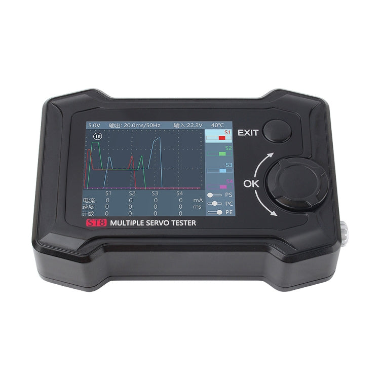 ToolkitRC ST8 Multi-Channel Servo Tester Signal Test Current Collector - Black