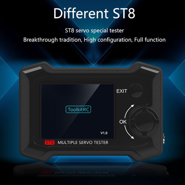 ToolkitRC ST8 Multi-Channel Servo Tester Signal Test Current Collector - Black