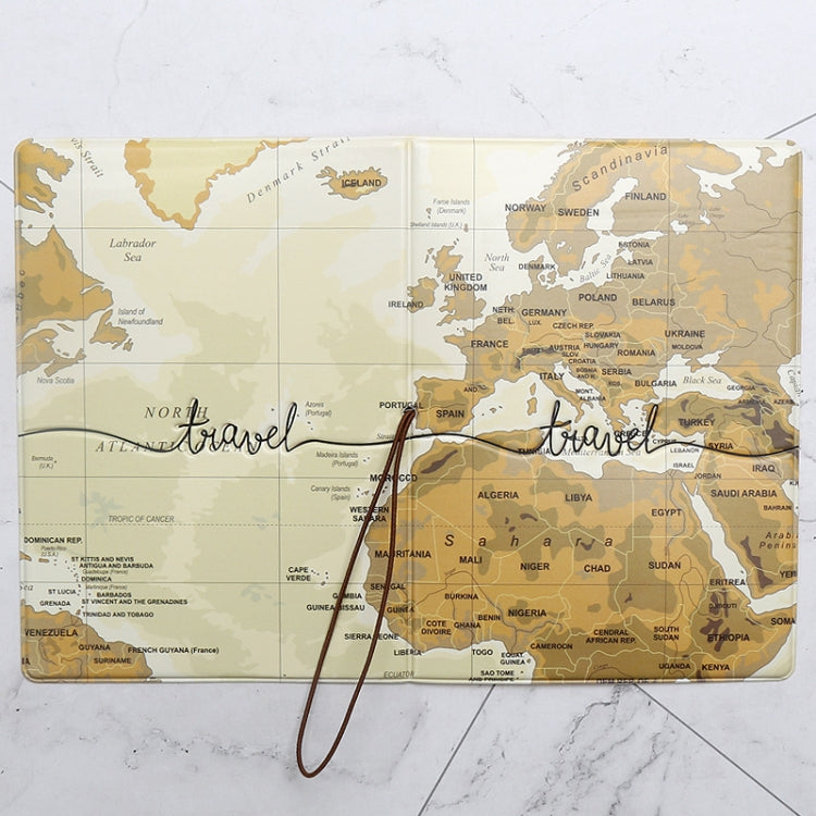3D Map Passport Cover Travel Abroad Pass Ticket Holder