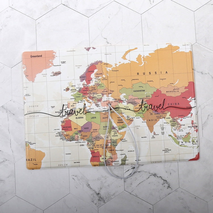 3D Map Passport Cover Travel Abroad Pass Ticket Holder