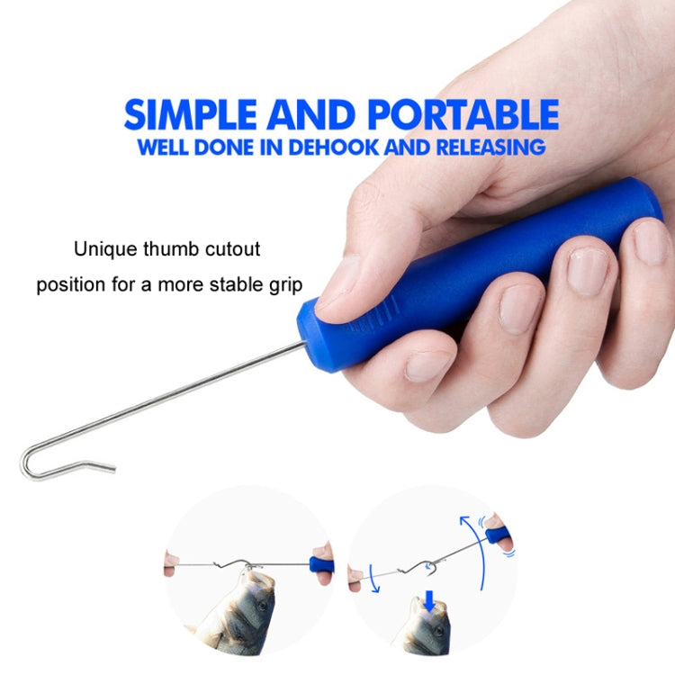Hook Remover Fishing Bait Hook Removal Tool Multifunctional Hook Dehooker - Blue