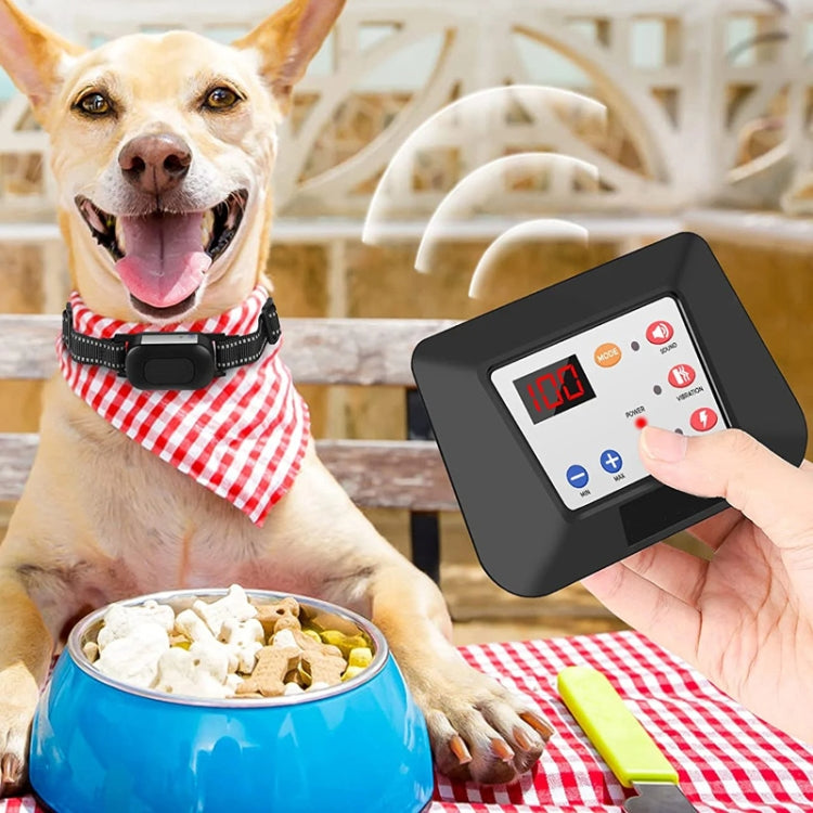 1 Drag 2 Pet Electronic Fence Wireless Dog Trainer Smart Electric Shock Dog Collar - Black