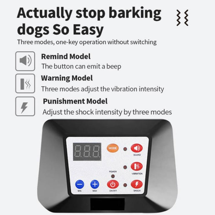 1 Drag 1 Pet Electronic Fence Wireless Dog Trainer Smart Electric Shock Dog Collar - Black