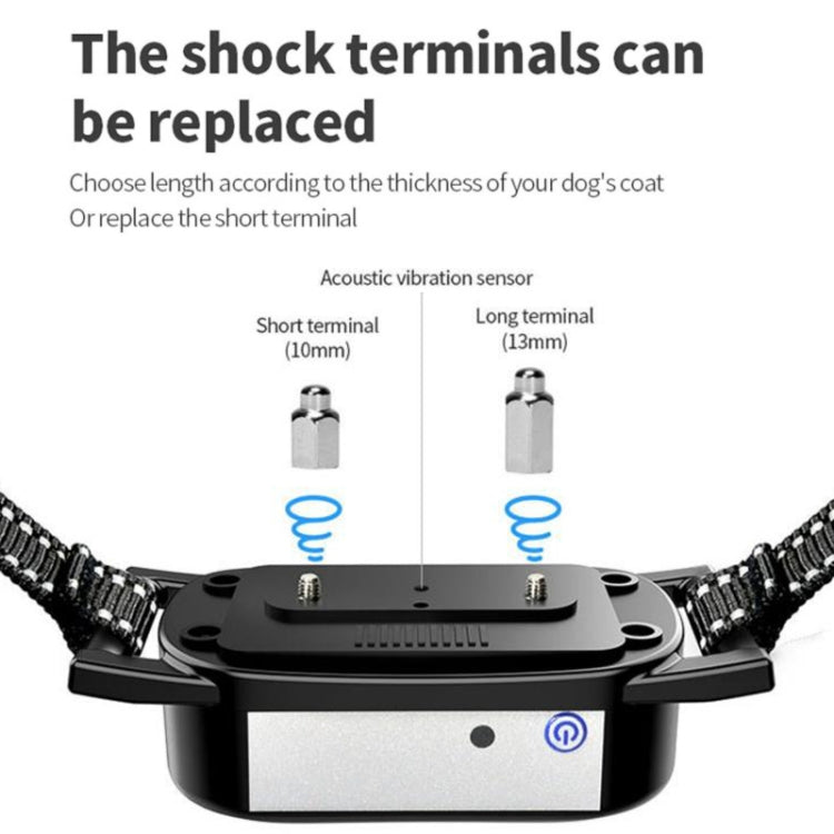 1 Drag 1 Pet Electronic Fence Wireless Dog Trainer Smart Electric Shock Dog Collar - Black