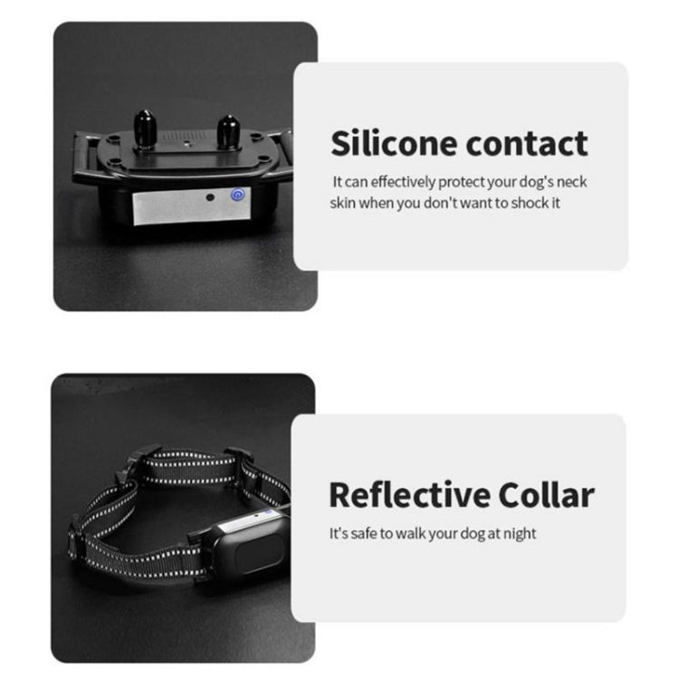 1 Drag 2 Pet Electronic Fence Wireless Dog Trainer Smart Electric Shock Dog Collar - Black