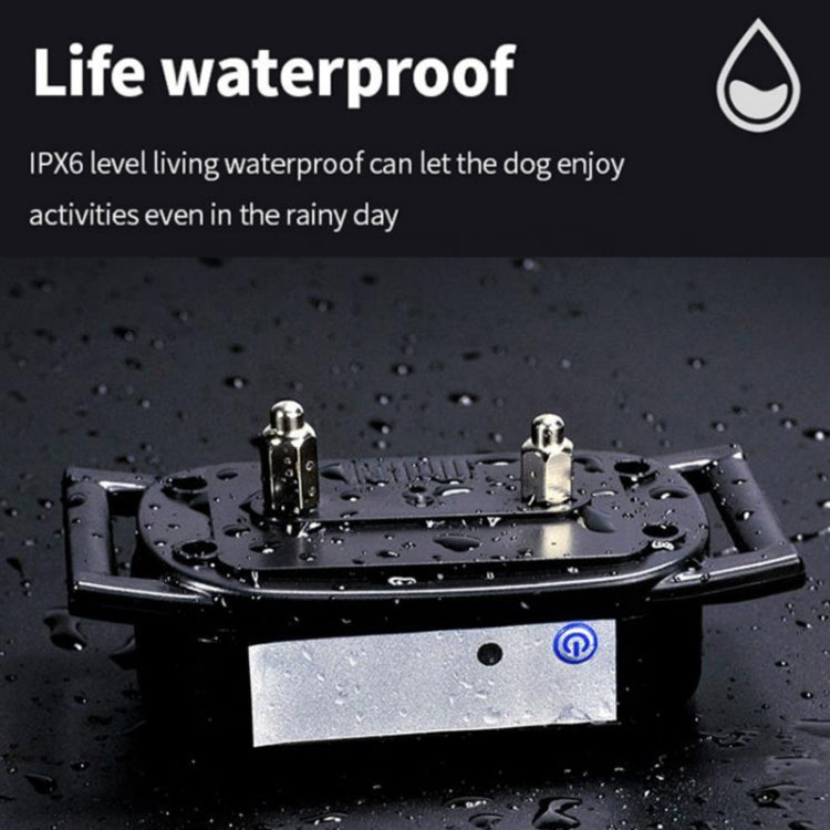 1 Drag 2 Pet Electronic Fence Wireless Dog Trainer Smart Electric Shock Dog Collar - Black
